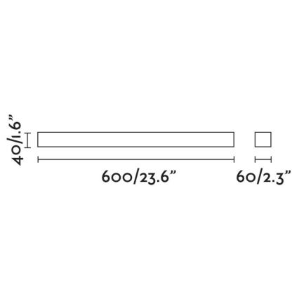 FARO 63316 - Φωτιστικό καθρέφτη μπάνιου LED NILO-1 LED/12W/230V IP44 μαύρο