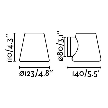 FARO 63510 - Επιτοίχιο φωτιστικό μπάνιου BIANCA 1xG9/6W/230V IP44