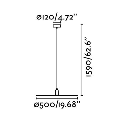 FARO 68145 - Πολύφωτο κρεμαστό με σύρμα PLAT 1xE27/60W/230V