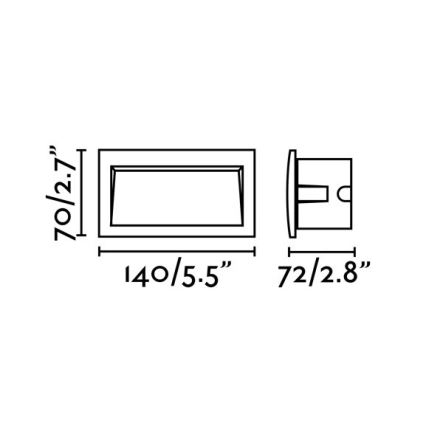 FARO 70147 - LED εντοιχισμένο εξωτερικό φωτιστικό SEDNA-2 LED/3W/230V IP65