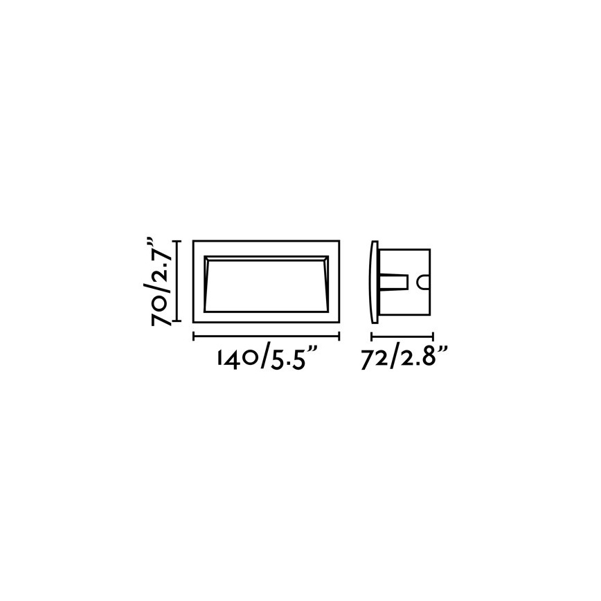 FARO 70147 - LED εντοιχισμένο εξωτερικό φωτιστικό SEDNA-2 LED/3W/230V IP65