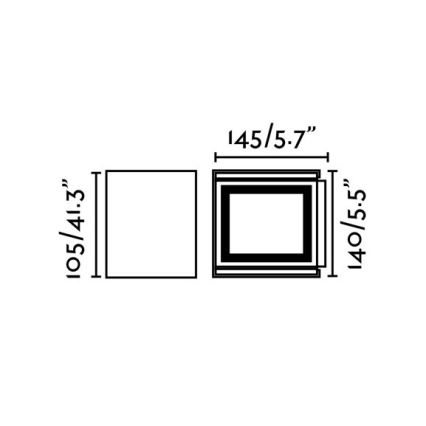 FARO 70270 - Επιτοίχιο φωτιστικό εξωτερικού χώρου LED OLAN 2xLED/3W/230V IP54