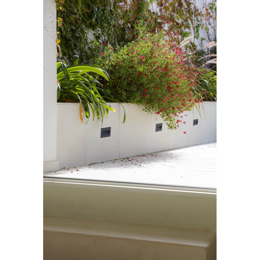 FARO 70289 - Εντοιχιζόμενο φωτιστικό LED MANI LED/5W/230V 2200/2700/3200/4000K IK07 IP65 γκρι