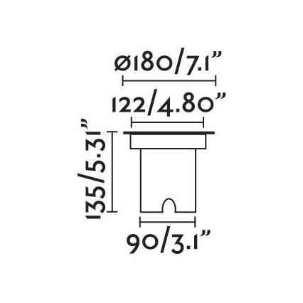 FARO 70309 - LED εξωτερικό φωτιστικό για διέλευση GEISER LED/12,5W/230V IK08 IP67