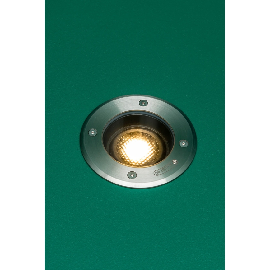 FARO 70310 - Εξωτερικό φωτιστικό δαπέδου για διέλευση οχημάτων GEISER 1xGU10/8W/230V IK08 IP67 από ανοξείδωτο χάλυβα