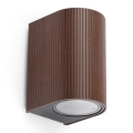 FARO 70324 - Εξωτερικό επίτοιχο φωτιστικό ESTELA 1xGU10/5W/230V IP65 καφέ