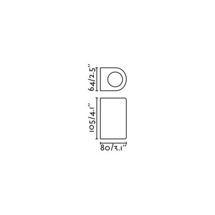 FARO 70324 - Εξωτερικό επίτοιχο φωτιστικό ESTELA 1xGU10/5W/230V IP65 καφέ