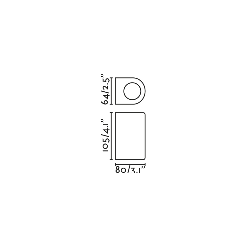 FARO 70324 - Εξωτερικό επίτοιχο φωτιστικό ESTELA 1xGU10/5W/230V IP65 καφέ