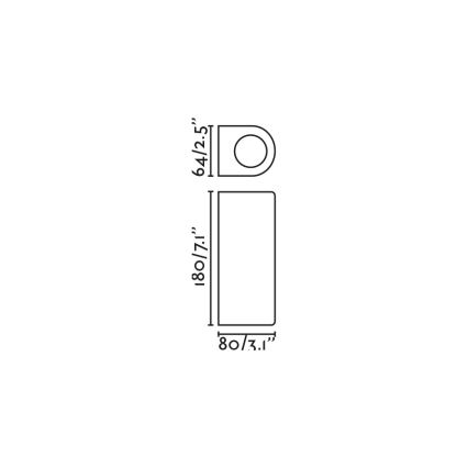 FARO 70329 - Επιτοίχιο φωτιστικό εξωτερικού χώρου ESTELA 2xGU10/5W/230V IP65 καφέ