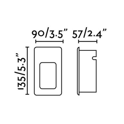 FARO 70396 - Κρεμαστό φως εξωτερικού χώρου LED NASE-2 LED/3W/230V IP44