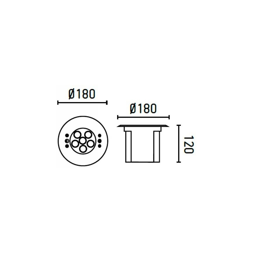 FARO 70456 - Χωνευτό φωτιστικό εξωτερικού χώρου LED RGB EDEL LED/18W/24V IP68