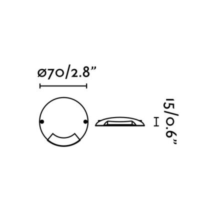 FARO 70546 - Εντοιχιζόμενο εξωτερικό φωτιστικό LED KEENAN-2 LED/0,5W/12V IP67