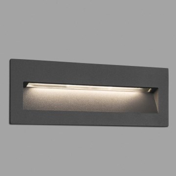 FARO 70638 - Εξωτερικό εντοιχιζόμενο φωτιστικό LED NAT LED/8W/230V IP65 μαύρο