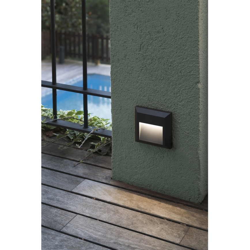 FARO 70655 - Φως τοίχου εξωτερικού χώρου LED GRANT-C LED/1W/230V IP65