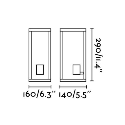 FARO 70773 - Φως τοίχου εξωτερικού χώρου NALA 1xE27/15W/230V IP54