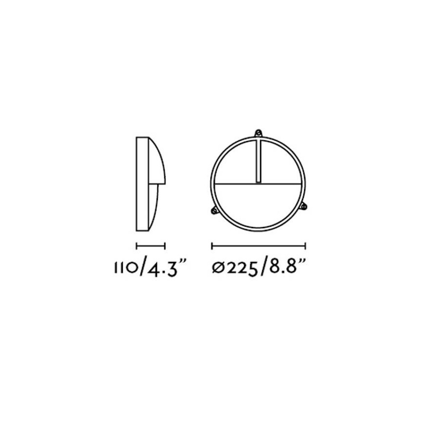 FARO 70996 - Φως τοίχου εξωτερικού χώρου TIMON 1xE27/60W/230V IP44