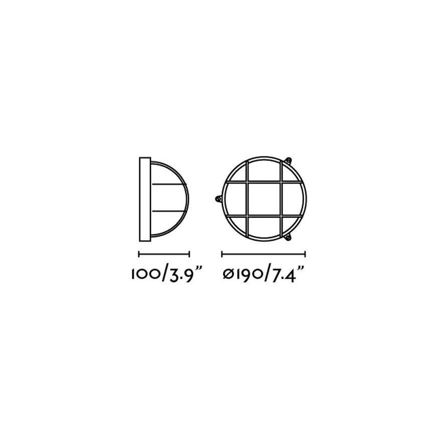 FARO 70999 - Φως τοίχου εξωτερικού χώρου NORAY 1xE27/60W/230V IP65