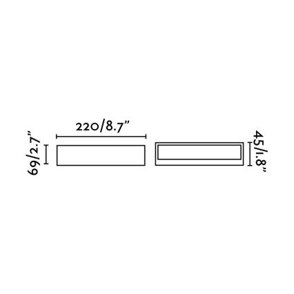 FARO 71052 - Φως τοίχου εξωτερικού χώρου LED TOLUCA LED/16W/230V IP65