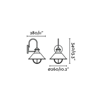 FARO 71128 - Φως τοίχου εξωτερικού χώρου NAUTICA 1xE27/11W/230V