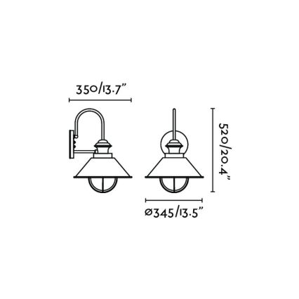 FARO 71129 - Φως τοίχου εξωτερικού χώρου NAUTICA 1xE27/11W/230V