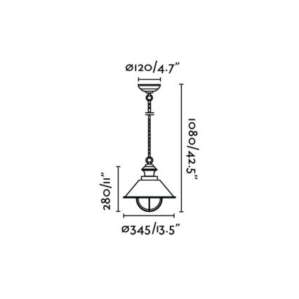 FARO 71139 - Κρεμαστό φως εξωτερικού χώρου NAUTICA 1xE27/11W/230V