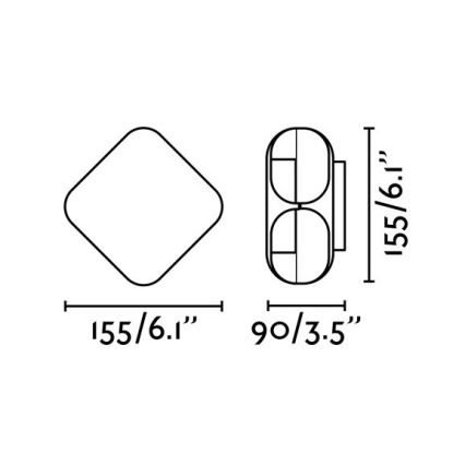 FARO 71212 - Φως τοίχου εξωτερικού χώρου LED BU-OH LED/12W/230V IP65