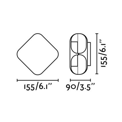 FARO 71212 - Φως τοίχου εξωτερικού χώρου LED BU-OH LED/12W/230V IP65