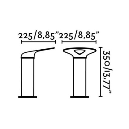 FARO 71224 - Λάμπα εξωτερικού χώρου LED LOTUS LED/18W/230V IP65