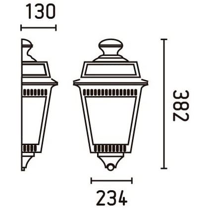 FARO 71424 - Εξωτερικό επιτοίχιο φωτιστικό ARGOT 1xE27/100W/230V IP44