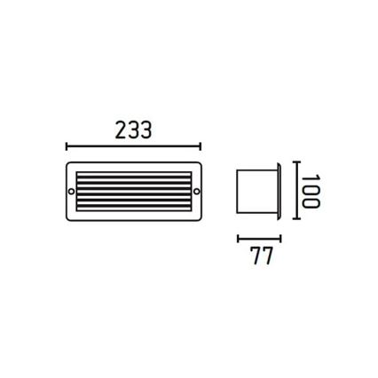 FARO 71480 - Φως τοίχου εξωτερικού χώρου ESCA 1xE27/40W/230V IP44