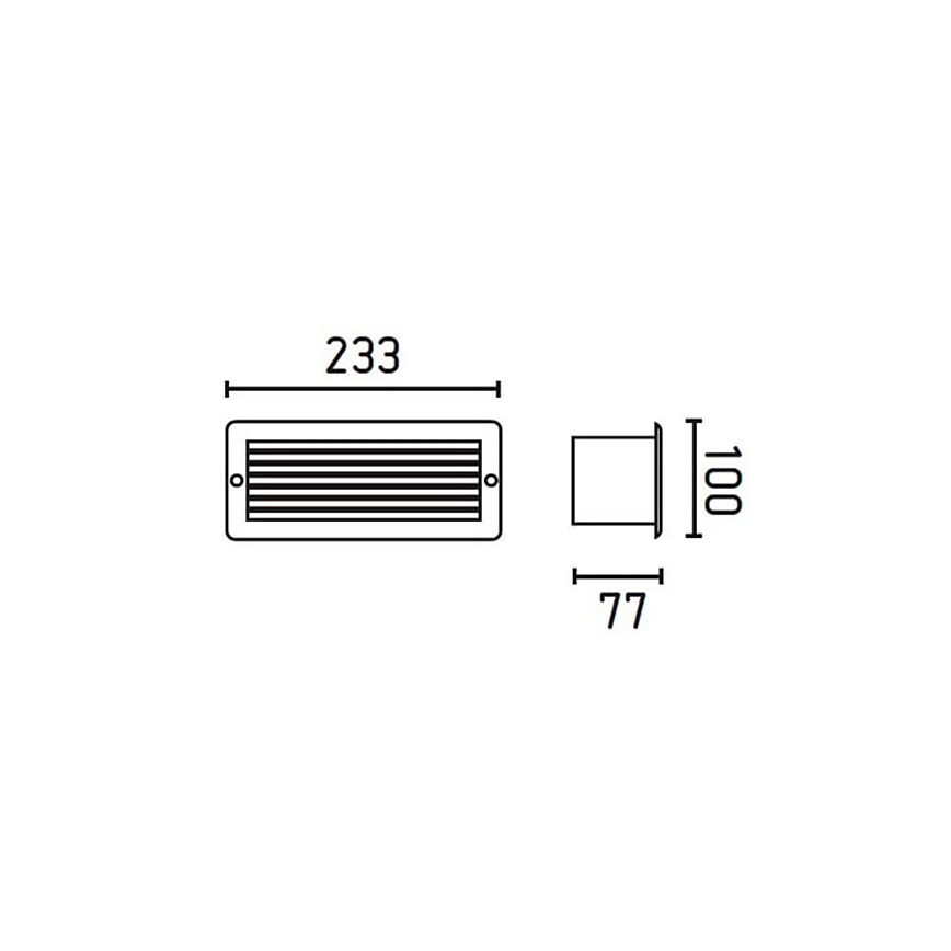 FARO 71480 - Φως τοίχου εξωτερικού χώρου ESCA 1xE27/40W/230V IP44