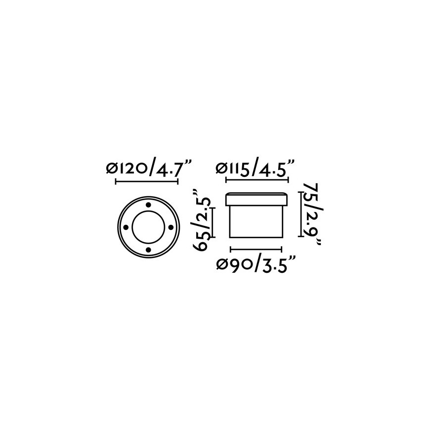 FARO 71495 - Εξωτερικό φωτιστικό εισόδου LED LIO 1xGX53/6W/230V IK08 IP67