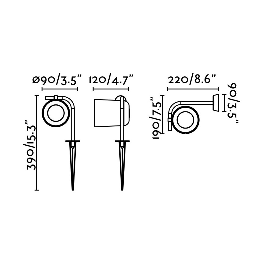 FARO 71546 - Φως τοίχου εξωτερικού χώρου FLOW 1xGU10/8W/230V IP65