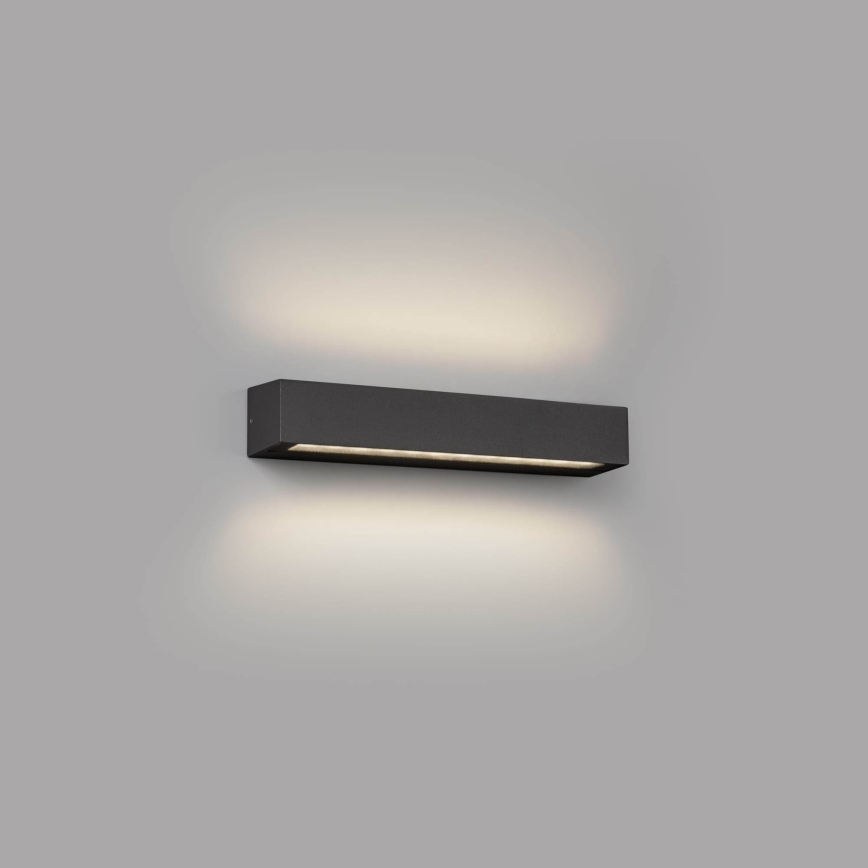 FARO 71904 - LED Επιτοίχιο φωτιστικό εξωτερικού χώρου DORO 2xLED/10W/230V IP65 ανθρακί