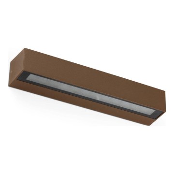 FARO 71905 - LED εξωτερικό επιτοίχιο φωτιστικό DORO 2xLED/10W/230V IP65 καφέ