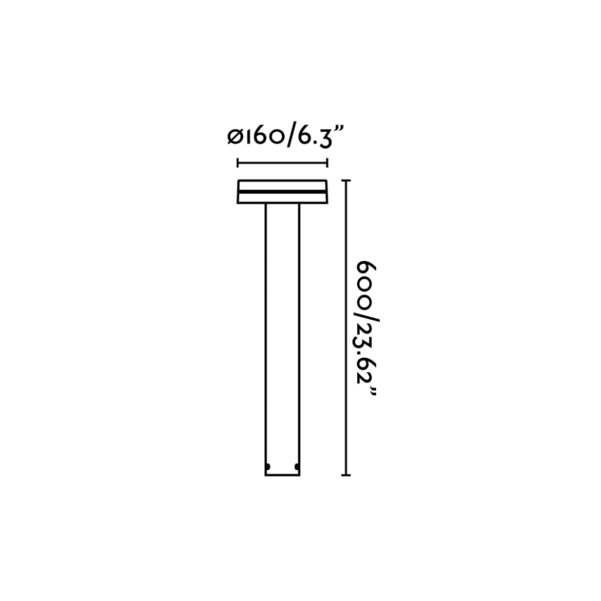 FARO 71948 - Φωτιστικό LED εξωτερικού χώρου ESPOT LED/9W/230V 2200/2700/3200/4000K IK07 IP65 60 cm ανθρακί