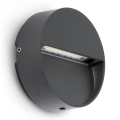 FARO 71960 - Στρογγυλό φωτιστικό σκάλας DUNE LED/3W/230V 2200/2700/3200/4000K IP65 ανθρακί