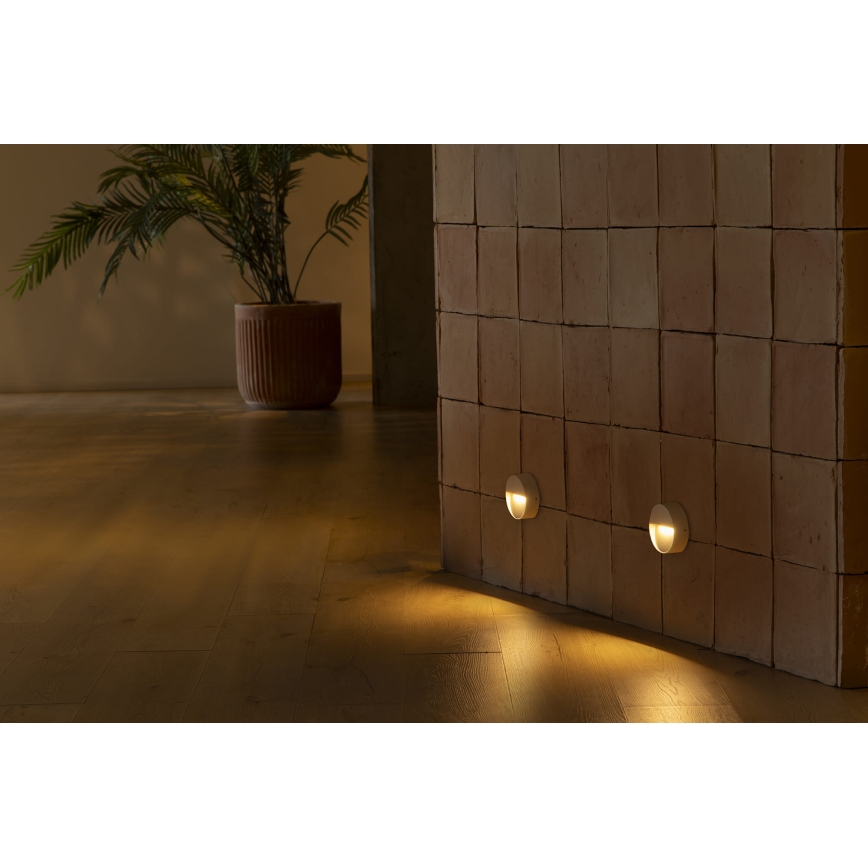 FARO 71961 - LED φωτιστικό σκάλας DUNE LED/3W/230V 2200/2700/3200/4000K IP65 λευκό στρογγυλό