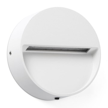 FARO 71961 - LED φωτιστικό σκάλας DUNE LED/3W/230V 2200/2700/3200/4000K IP65 λευκό στρογγυλό