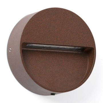 FARO 71962 - LED φωτιστικό σκάλας DUNE LED/3W/230V 2200/2700/3200/4000K IP65 καφέ στρογγυλό