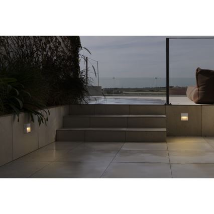 FARO 71964 - LED φωτιστικό σκάλας DUNE LED/3W/230V 2200/2700/3200/4000K IP65 λευκό τετράγωνο