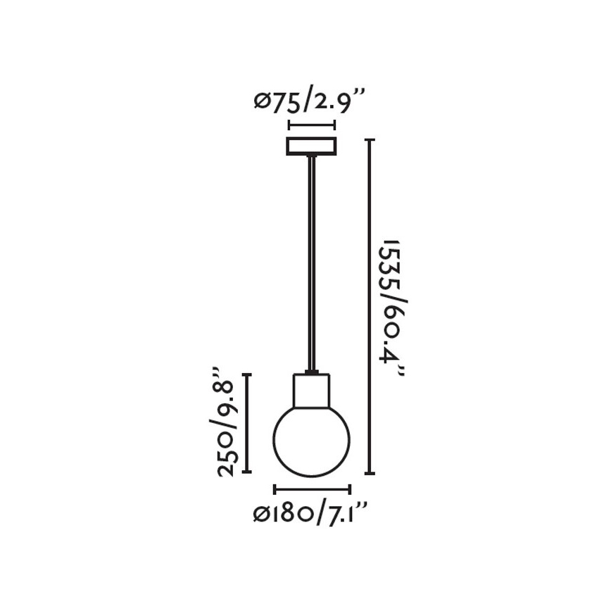 FARO 74427C-01 - Κρεμαστό πολύφωτο εξωτερικού χώρου με σύρμα MOON 1xE27/15W/230V IP44