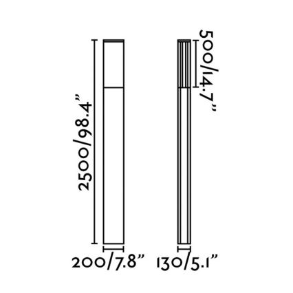 FARO 74444E - Λάμπα εξωτερικού χώρου DATNA 2G11/36W/230V IP65