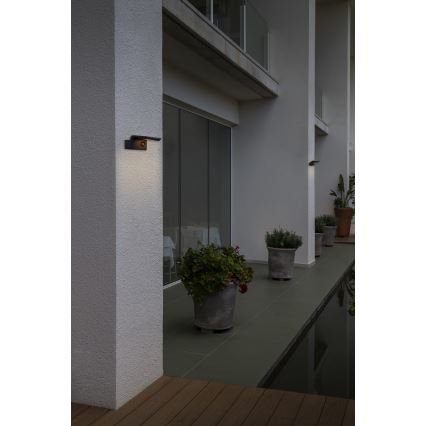 FARO 74456 - Ηλιακό επιτοίχιο φωτιστικό LED με αισθητήρα LUMA LED/5W/3,7/230V IP65 ανθρακί