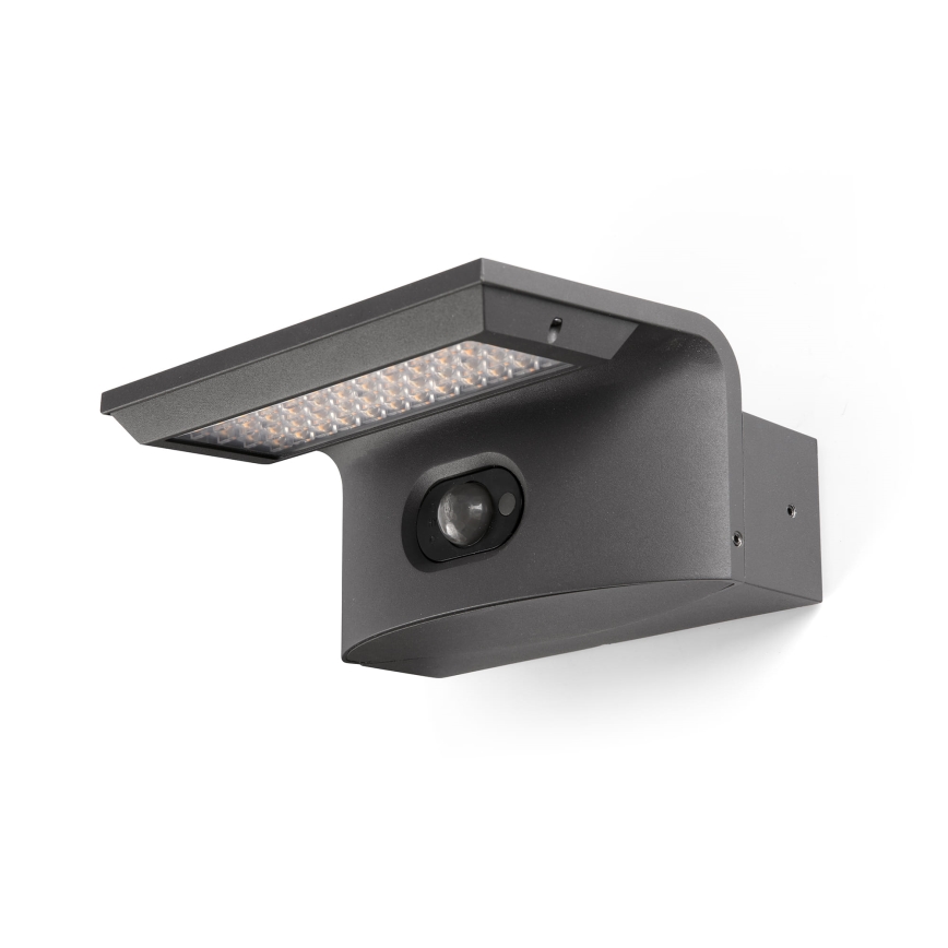 FARO 74456 - Ηλιακό επιτοίχιο φωτιστικό LED με αισθητήρα LUMA LED/5W/3,7/230V IP65 ανθρακί