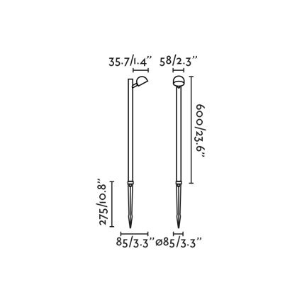 FARO 75571 - Φωτιστικό LED εξωτερικού χώρου BROT LED/7W/230V 60 cm IP65