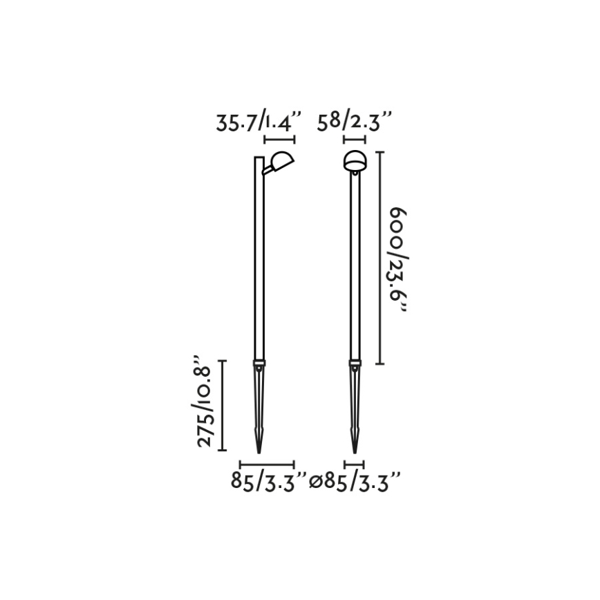 FARO 75571 - Φωτιστικό LED εξωτερικού χώρου BROT LED/7W/230V 60 cm IP65