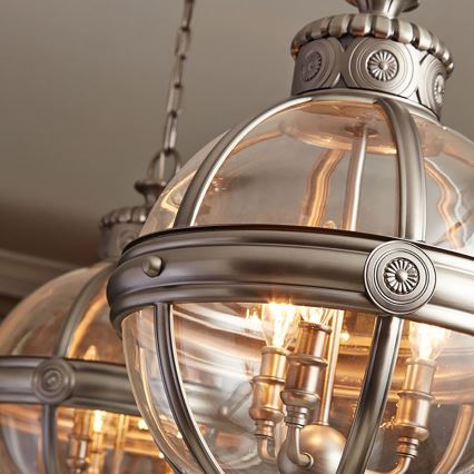 Feiss - Κρεμαστό φωτιστικό οροφής ADAMS 3xE14/60W/230V μπρονζέ