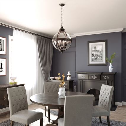 Feiss - Κρεμαστό φωτιστικό οροφής ADAMS 4xE14/60W/230V μπρονζέ