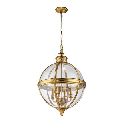 Feiss - Κρεμαστό φωτιστικό οροφής ADAMS 4xE14/60W/230V χρυσό